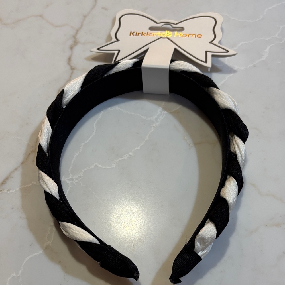 Kirkland's Home Braided Headbands Bundle- Black and White -Brown and White NWT - Picture 3 of 4
